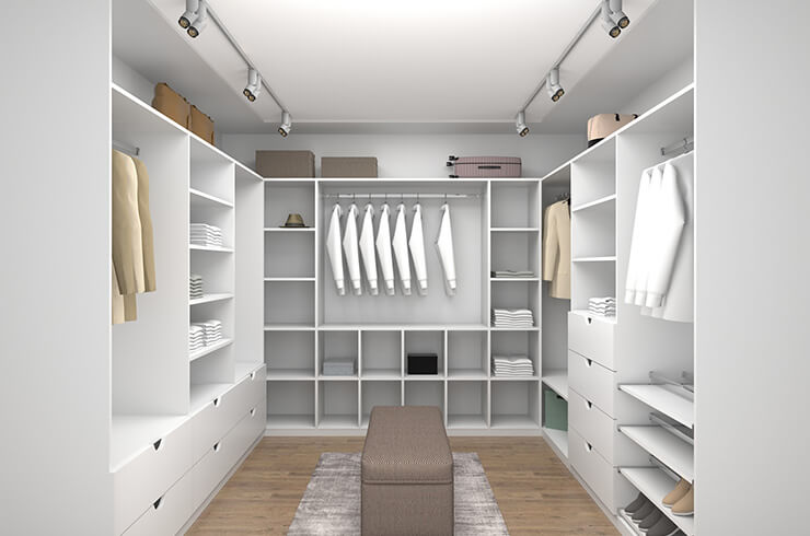 How to design a wardrobe layout?
